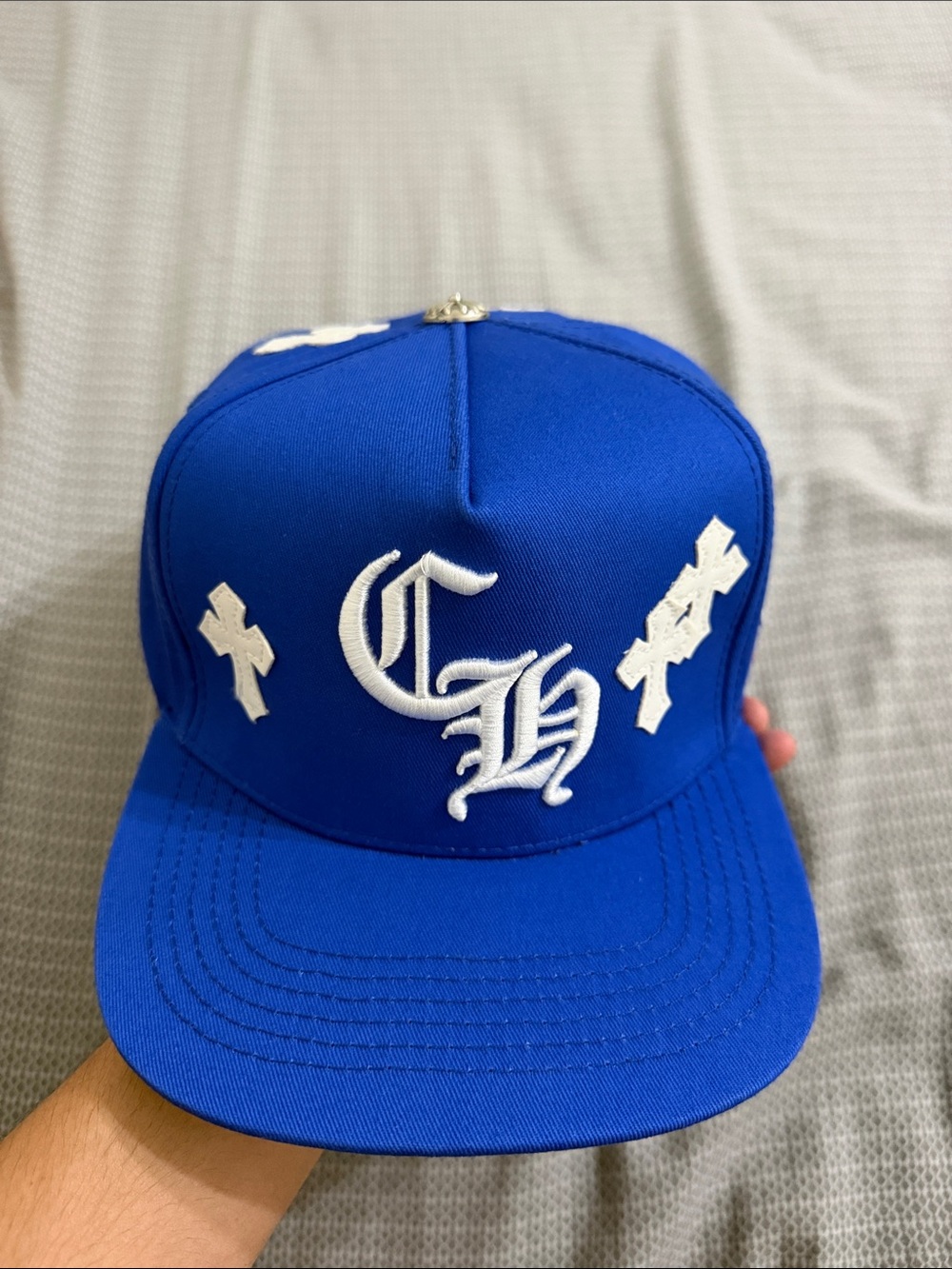 Chorme Hearts Royal Blue Snapback Hat